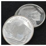 4x Golden State Mint 1 Troy Oz Buffalo Silver