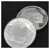 4x Golden State Mint 1 Troy Oz Buffalo Silver