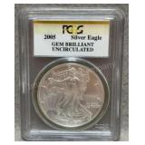 2005 Silver Eagle Gem Uncirculated Coin