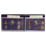1986 & 1987 Mint proof Sets