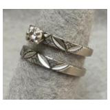 14K White Gold Ring - 5.26g - Sz 7