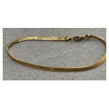 18K Gold Bracelet - 7.5in - 4.49g