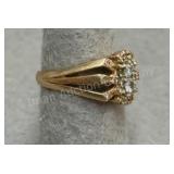 14K Gold Diamond Ring - 4.40g - Sz 6.5