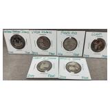6 Proof Washington Quarters - Various Dates