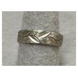 14K White Gold Ring - 4.56g - Sz 9