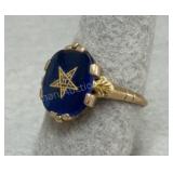10K Gold Sapphire Ring - Sz 8 - 4.40g total