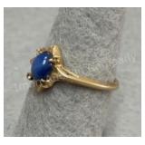 14K Gold Lapis Ring - 2.29g - Sz 7
