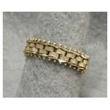 14K Gold Chain Ring - 2.75g - Sz - 8