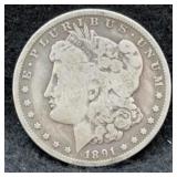 1891 O Morgan Silver Dollar