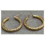 14K Gold Hoop Earrings - 2.64g