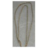 10K Gold Rope Twist Necklace - 28in - 8.60g
