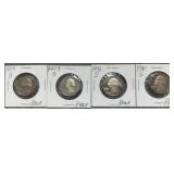4 Washington Proof Quarters - Various Dates