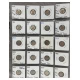 20 Rosevelt Silver Dimes Various Dates