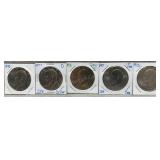 5 Eisenhower Dollars - Various Dates