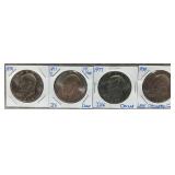 4  Eisenhower Dollars - Various Dates