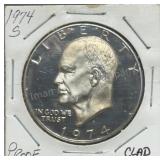 1974S Eisenhower Clad Proof Dollar