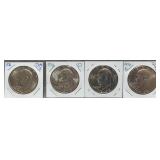 4  Eisenhower Dollars - Various Dates