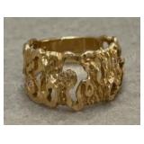 14K Gold Decorative Ring - Sz 4 - 4.48g