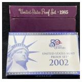 1985 & 2002 US Mint Proof Sets