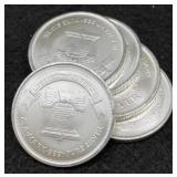 5x Liberty Silver 1 Troy Oz Silver Rounds