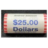 25 Andrew Johnson One Dollar Coins