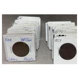 52 Large Collection English Great Britain Pennies