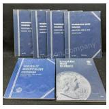 4 Empty Washington Quarters Books, Franklin Half