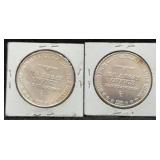 Pair of 1 Troy Ounce Silver Trade Coins