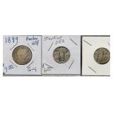 1899 Barber Quarter, Pair of Standing Quarters