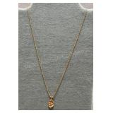 30in 14K Gold Necklace w/ Nugget Pendant - 10.05g