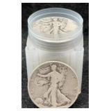 20x Walking Liberty Silver Half Dollars