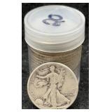 20x Walking Liberty Silver Half Dollars