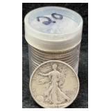 20x Walking Liberty Silver Half Dollars