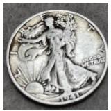 1941 Walking Liberty Silver Half Dollar