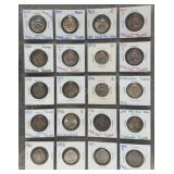 20 x Silver Washington Quarters Pre 1964
