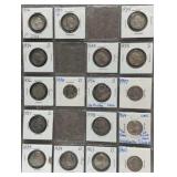 17 x Silver Washington Quarters Pre 1964