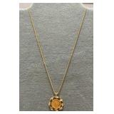 1853 $2 1/2 Gold Pc w/ 14K Chain - 16.79g total