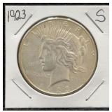1923 S Silver Peace Dollar