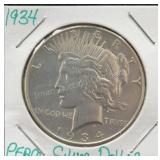 1934 Silver Peace Dollar
