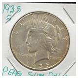 1935 S Silver Peace Dollar