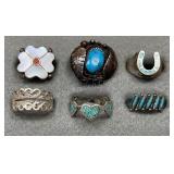 6 Sterling Rings