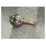 14K Gold Diamond Ring - 2.68g - Sz 6.5