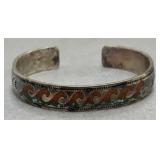 Decorative Sterling Turquoise Bracelet