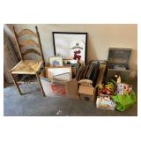Group of Picture Frames Fisher Price & A Chair