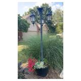 Solar Patio/ Steer Style Light 7 Ft Tall  w/