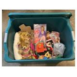 Tote With Toys, Barbies, Fisher Price