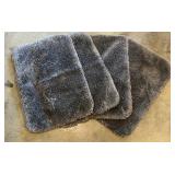 4 Fluffy Rubber Backed Rugs