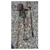 Pair of Shovels Axe & Weed Puller
