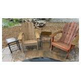 Pair of Adirondack Chairs & End Tables