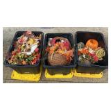 3 27 Gal Totes of Fall Decor